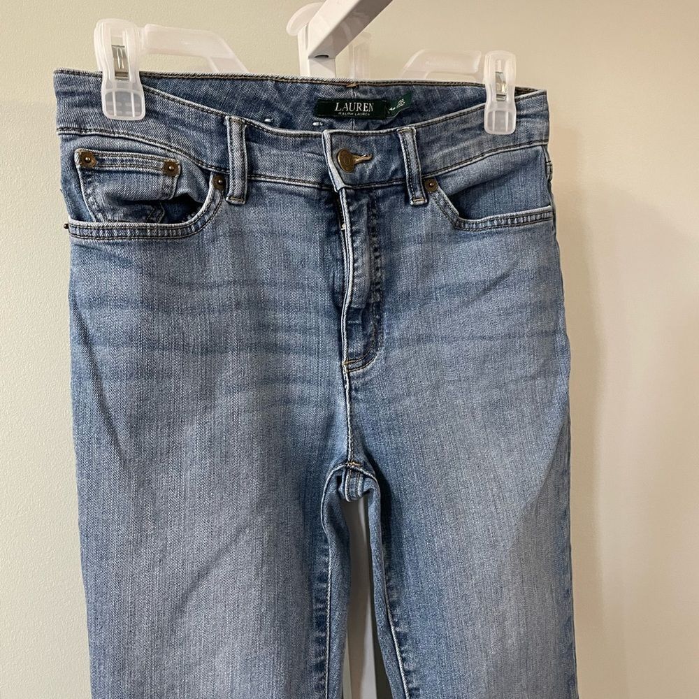 Lauren Ralph Lauren Light Wash Premier Straight Blue Jeans - Picture 2 of 6